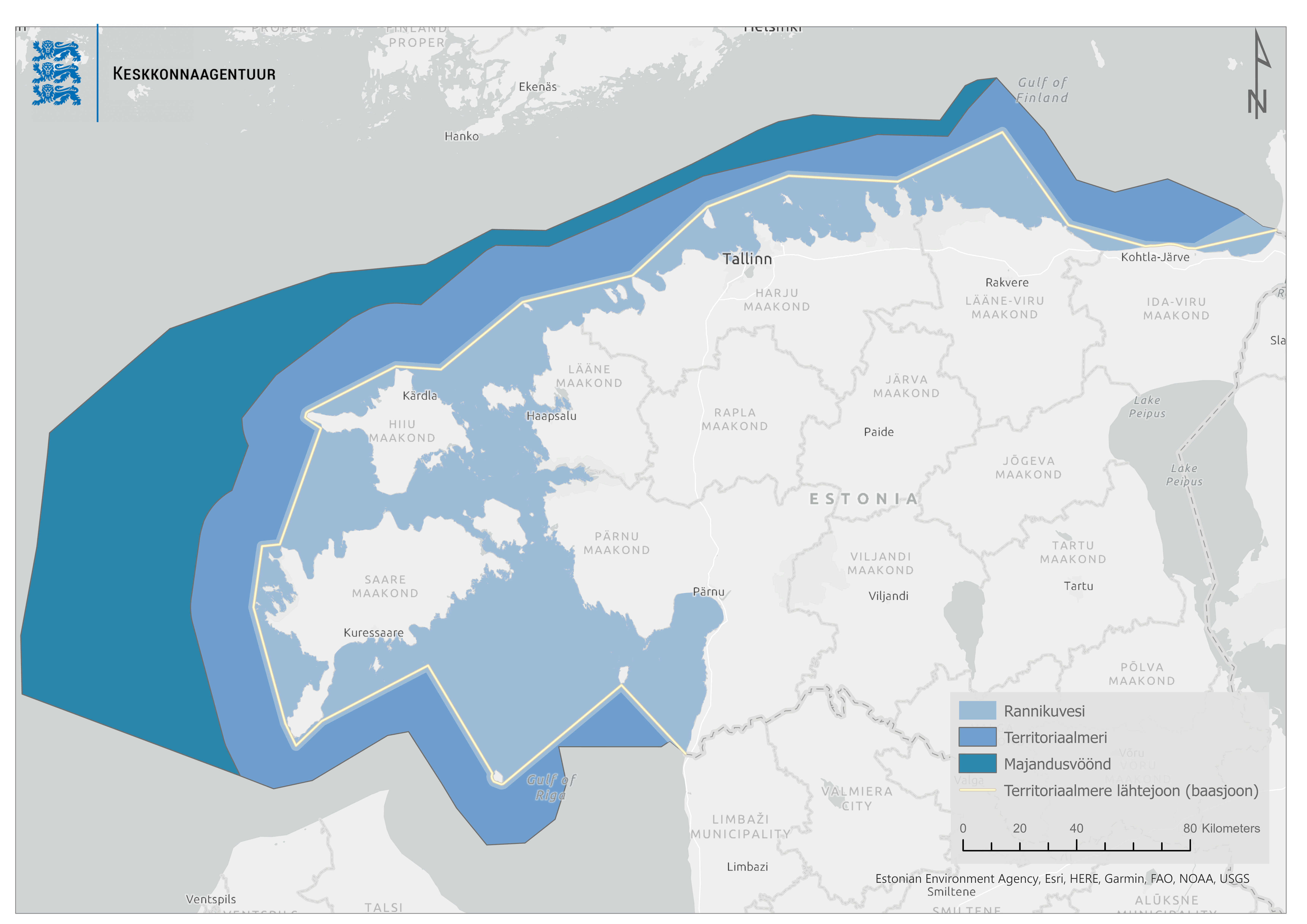 Eesti mereala jaotus