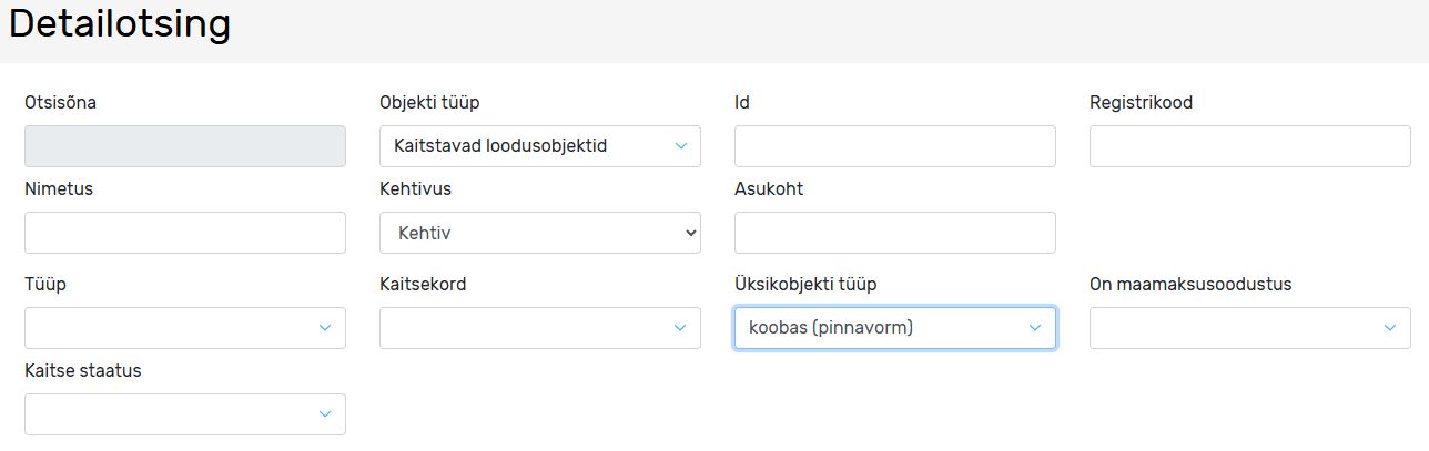 Üksikobjekti otsing
