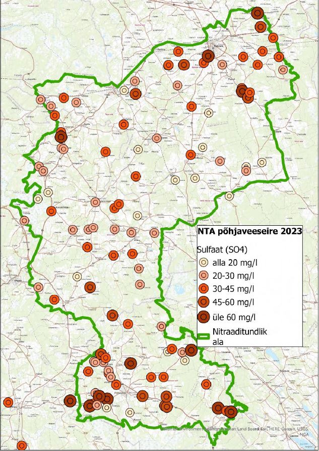 kloriidi sisaldus nitraaditundliku ala 2023. a seirejaamades
