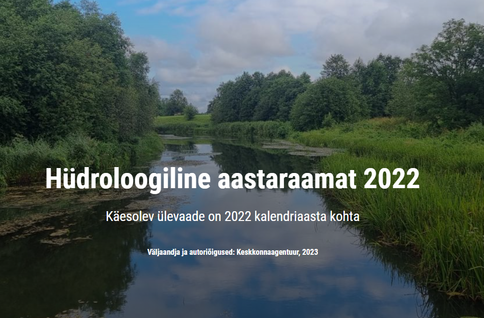 hüdroloogilise aastaraamatu avaleht hüdroloogilise aastaraamatu avaleht