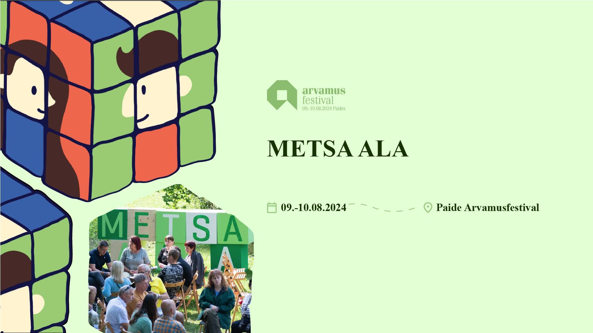 Paide arvamusfestivali logo ja bänner metsaala jaoks