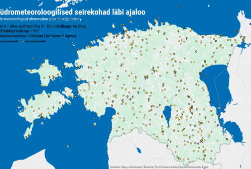 Hüdrometeoroloogilised vaatlusjaamad kaardil