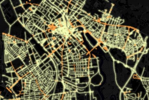 Tänavavalgustid kaardil