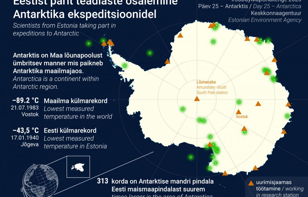 kohad Antarktises kus eestlastest teadlased on teinud uurimustööd