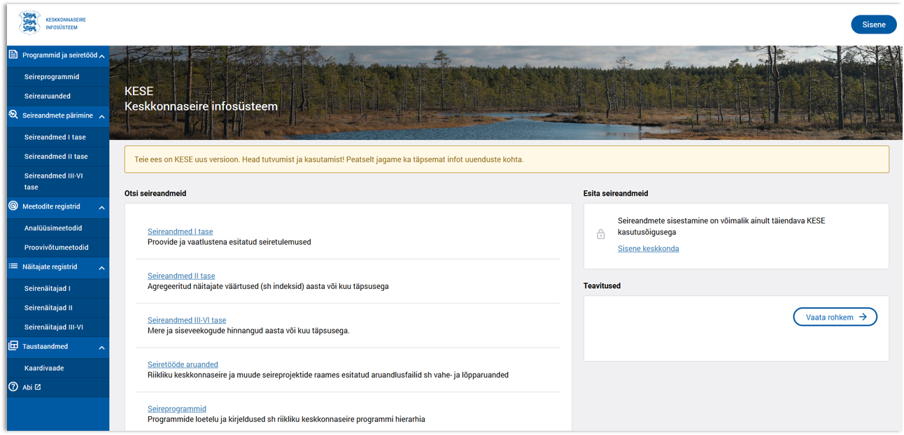 keskkonnaseire infosÃ¼steemi kuvatÃµmmis